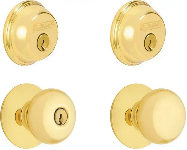 Schlage FB52NVPLY505 Lock Combo Double/Plymouth 505