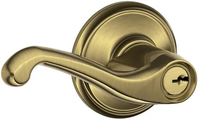 Schlage F51 FLA 609 Flair Entry Lever Lockset