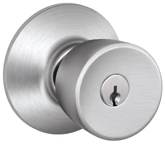 Schlage F51VBEL626 Entry Knob Bell Satin Chrome