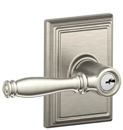 Schlage F51VBIR619ADD Birmingham Keyed Entry Lever