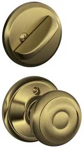 Schlage F59GEO609 Georgian Interior Knob with Deadbolt