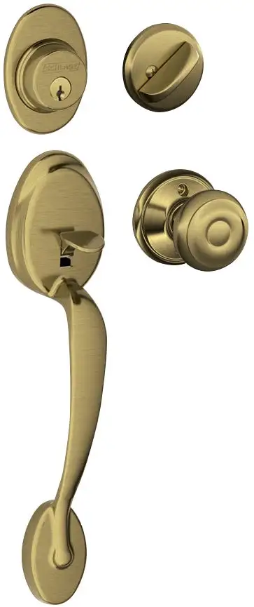 Schlage F60PLYXGEO609 Plymouth Georgian Entrance Handleset