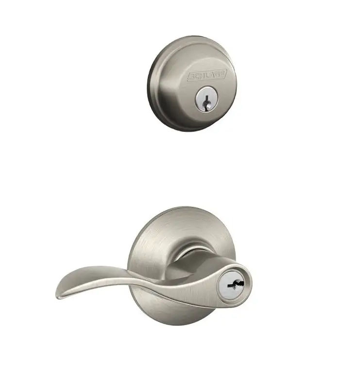 Schlage FB50NVACC619 Single Cylinder Deadbolt With Accent Lever