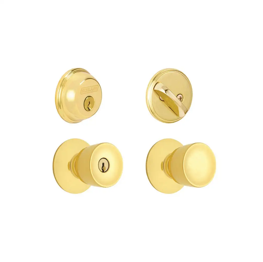 Schlage FB50NVBEL505 Single Cylinder Deadbolt & Knob Lockset