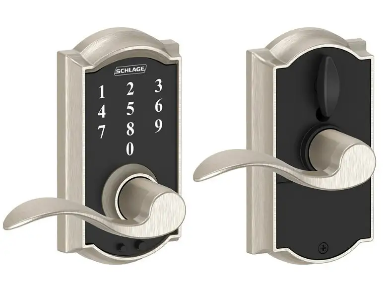 Schlage FE695VCAM619ACC Touch Camelot Lock with Accent Lever