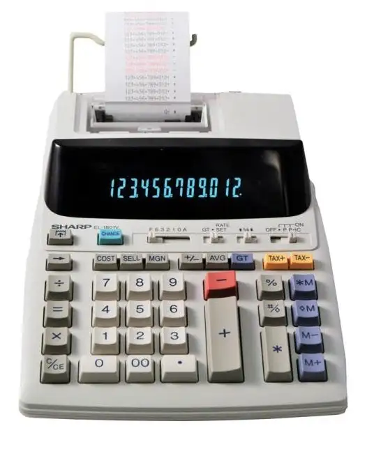 Sharp EL-1801V Ink Printing Calculator