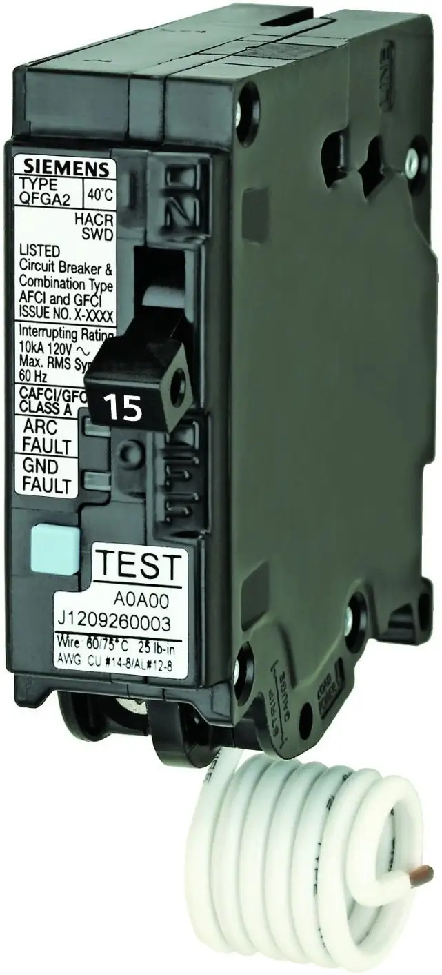 Siemens Q115DF Dual Function AFCI/GFCI Circuit Breaker