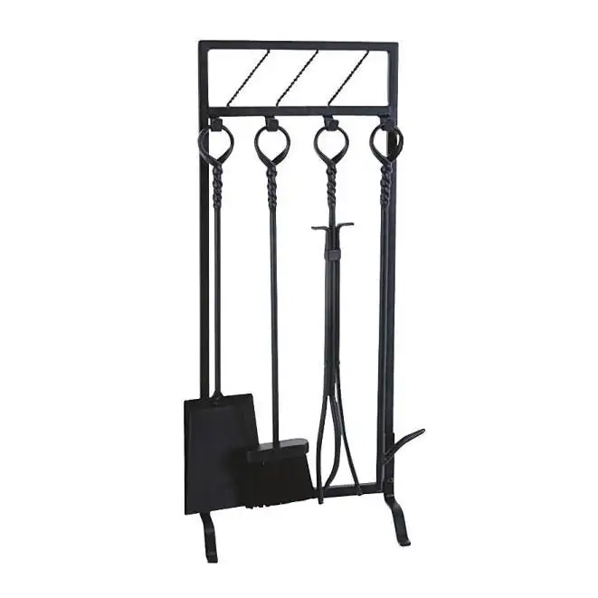 Simple Spaces CPO31129BK3L 5-Piece Fireplace Tool Set