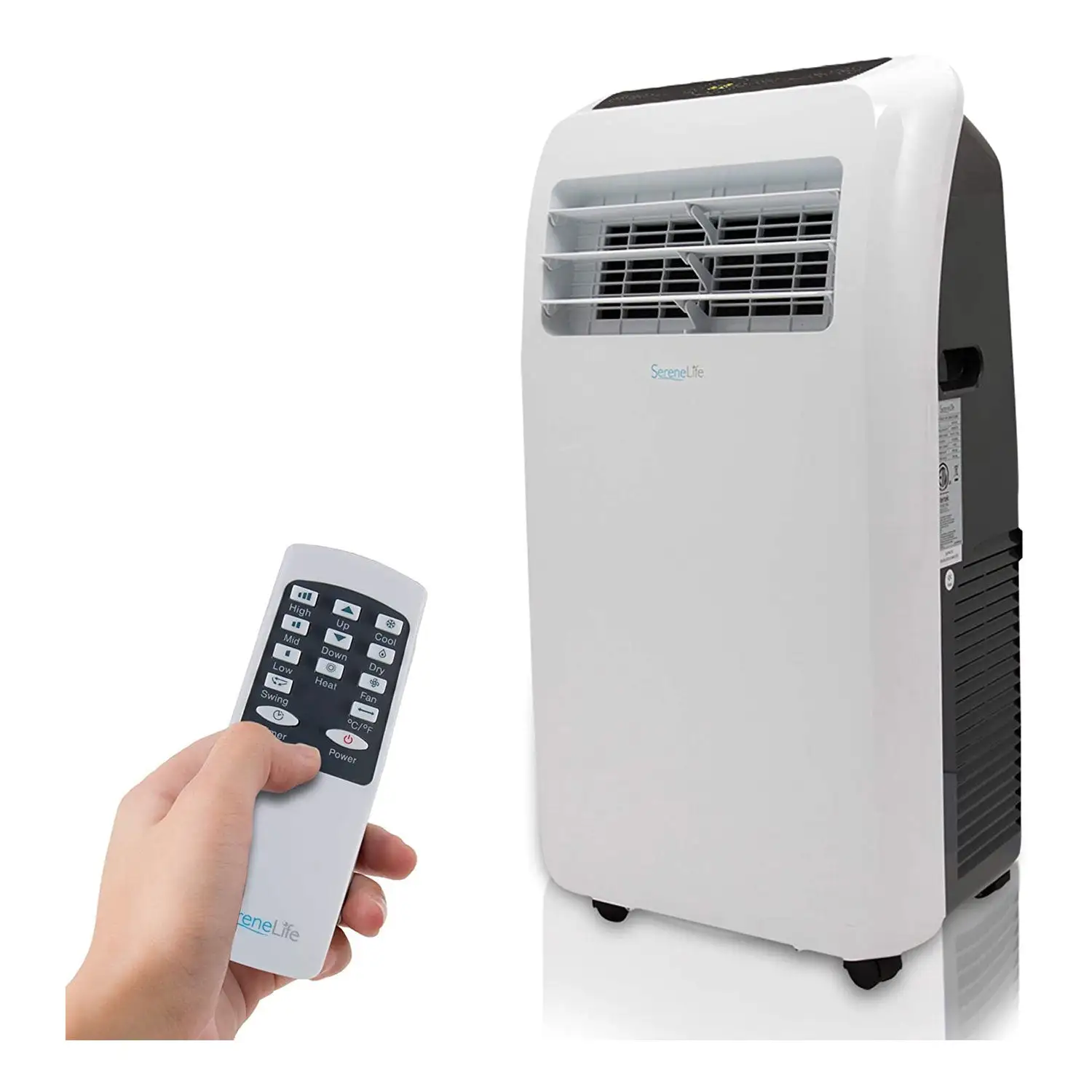 SereneLife SLACHT128 Portable 12000 BTU Room Air Conditioner & Heater w/ Remote