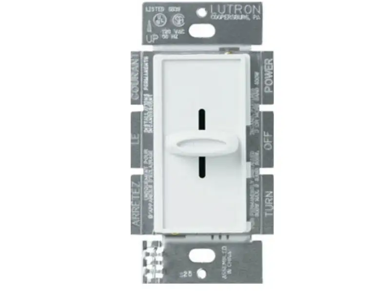 Lutron Electronics S-1000H-WH Slide Dimmer Single pole