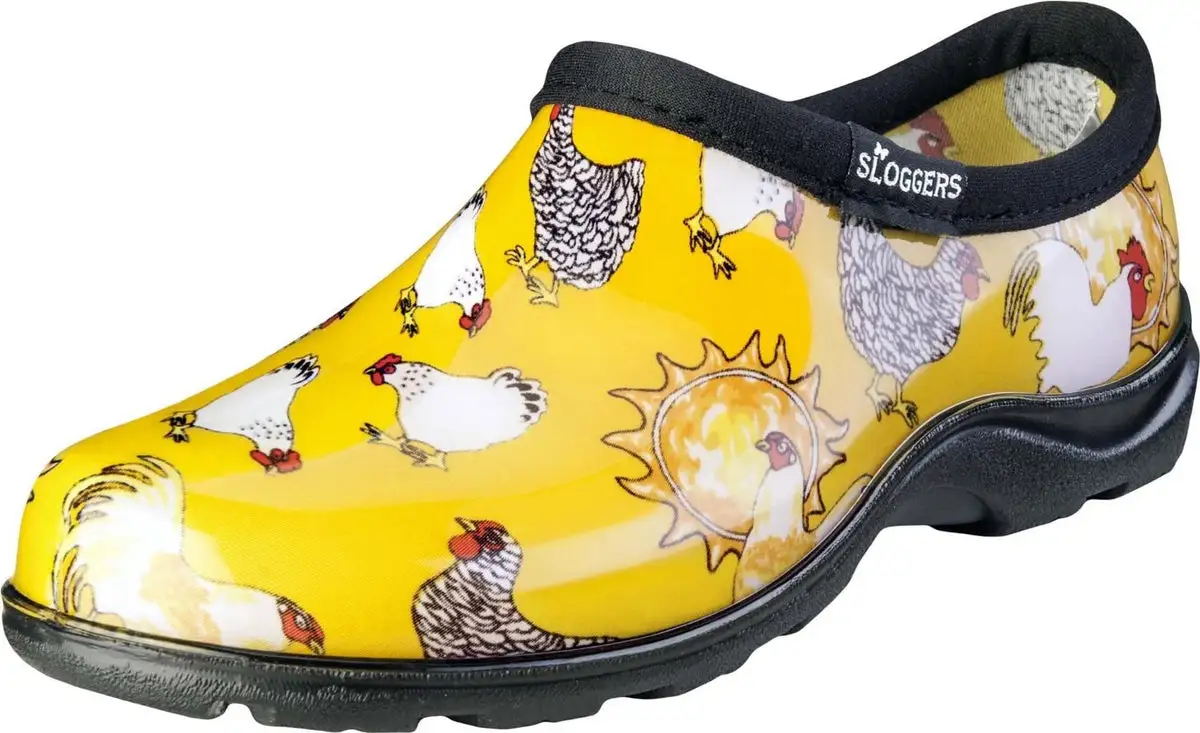 Sloggers 5116CDY06 Chicken Print Collection Women's Rain & Garden Shoe