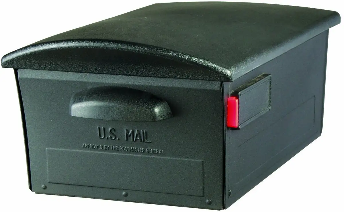 Gibraltar RSKB0000 Curbside Mail Safe Rural Mailbox Black