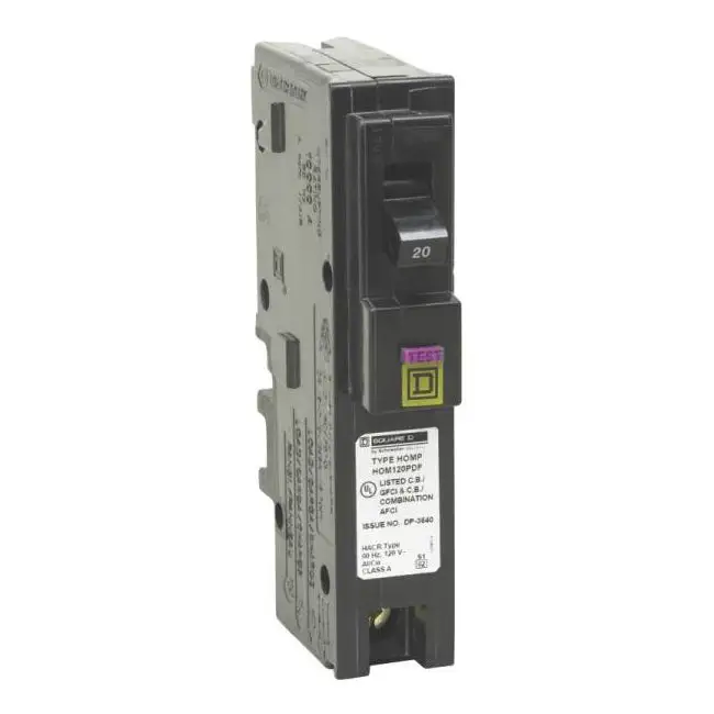 Square D HOM120PDFC Homeline Single-Pole Dual Function Circuit Breaker