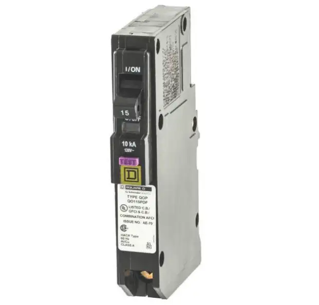 Square D QO115PDFC QO Plug-On Neutral Single-Pole Dual Function Circuit Breaker