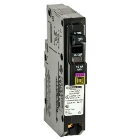 Square D QO120PDFC QO Single-Pole Plug-On Neutral Dual Function Circuit Breaker