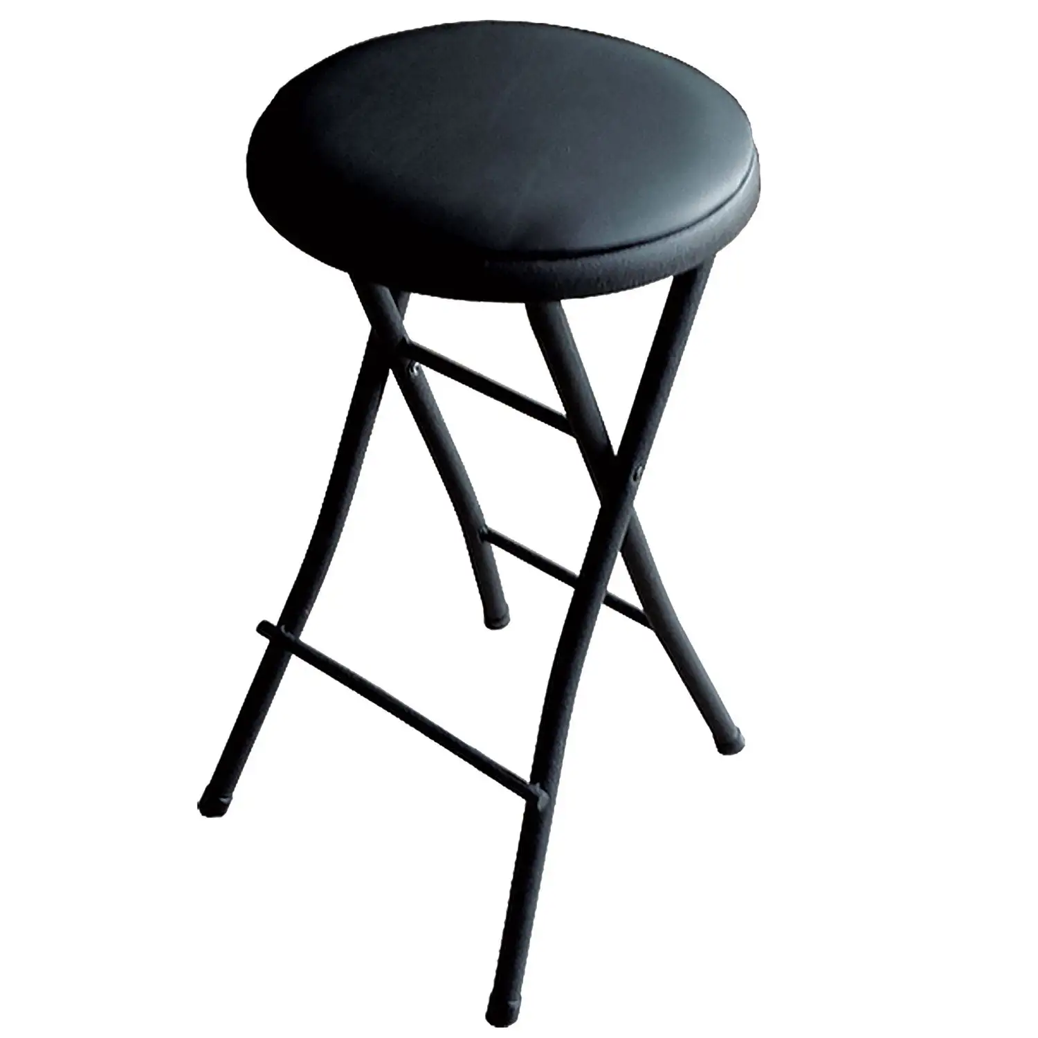 Plastic Development Group ST01 Extremely Portable Black Folding Padded Bar Stool