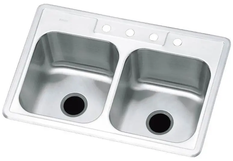 Sterling Plumbing 11402-4-NA Double basin Kitchen Sink