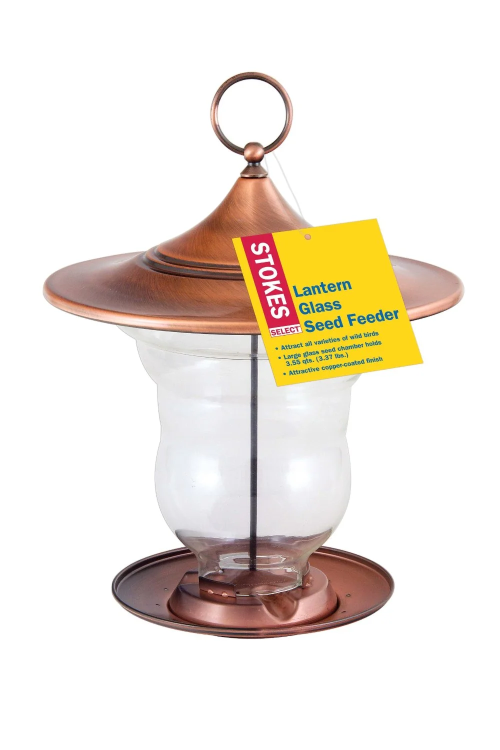 Stokes Select 38276 Lantern Glass Seed Bird Feeder