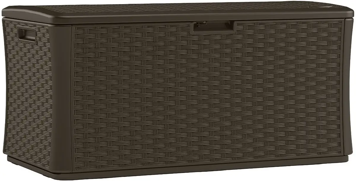 Suncast BMDB134004 Resin Wicker Deck Box