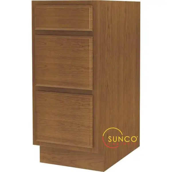 Sunco DBR15RT Three Drawer Base Cabinet