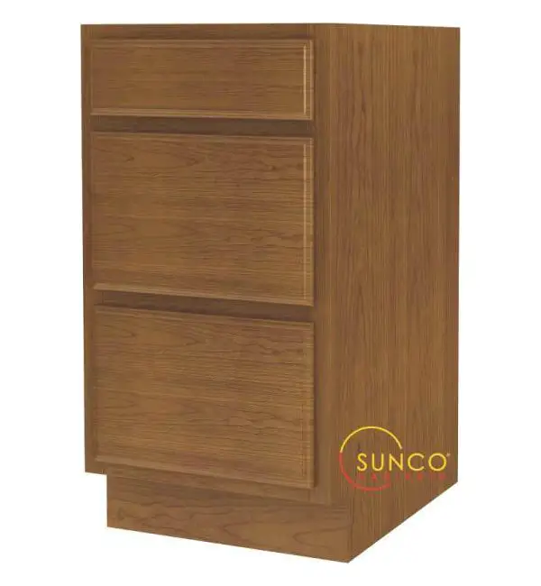 Sunco DBR18RT 3-Drawer Base Cabinet