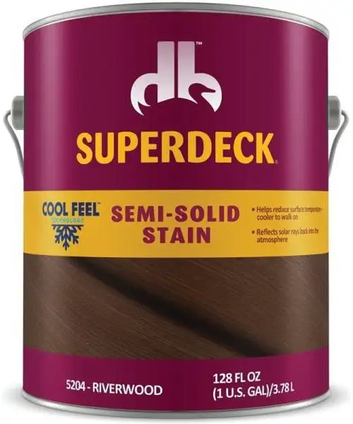 Superdeck DPI052044-16 Cool Feel Semi-Solid Water-Based Deck Stain