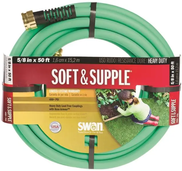 Swan SNSS58050 "Soft &Supple" Hose 5/8"X50' - Green