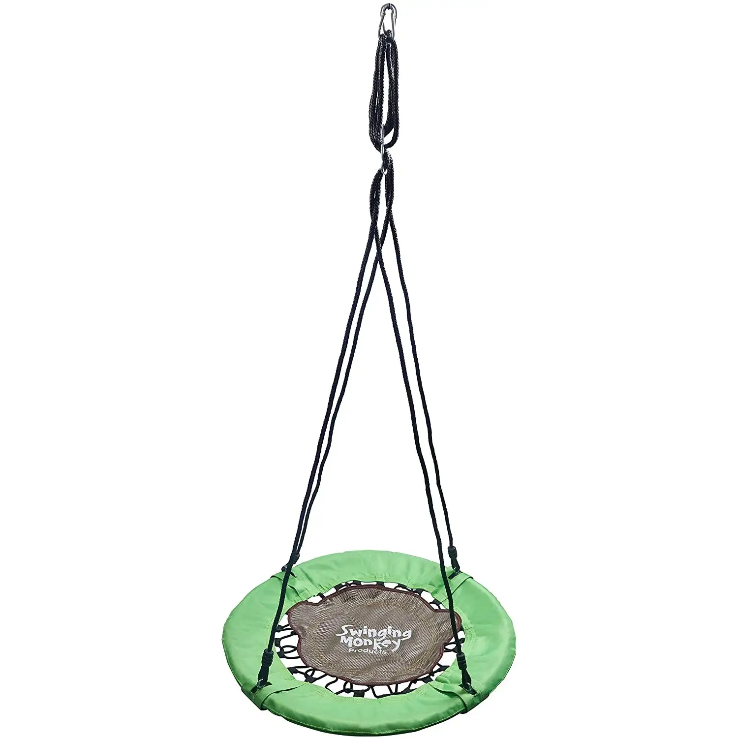 Swinging Monkey Giant 30" Weatherproof Bungee Outdoor Tree Saucer Swing, Green - Image 2