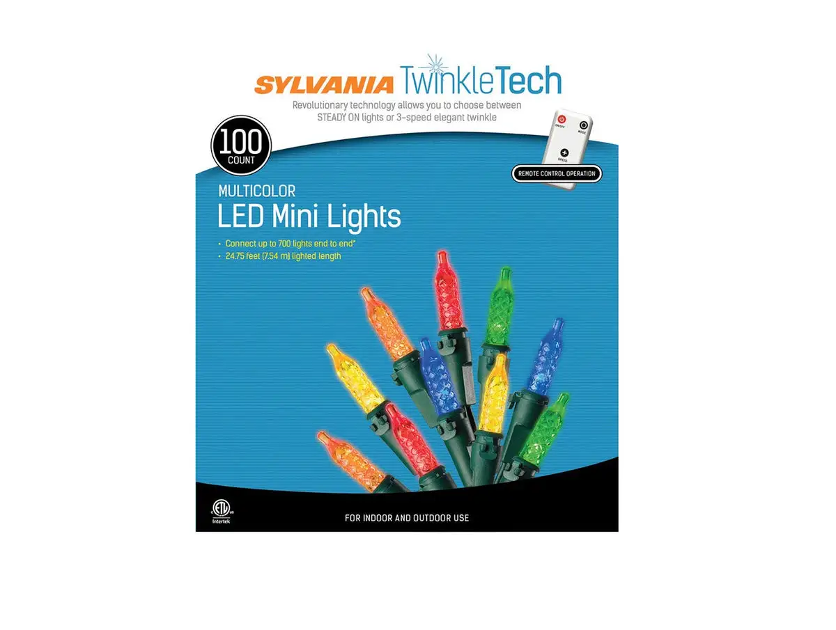 Sylvania V41211-71 Twinkle Tech LED Mini Light Set With Remote