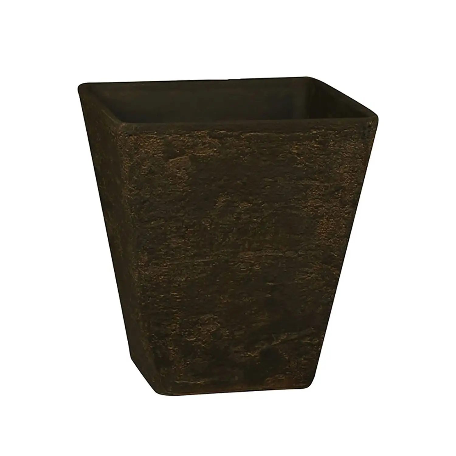 HC Companies KTS16000E59 16 Inch Tahoe Outdoor Square Planter Pot, Falcon Brown