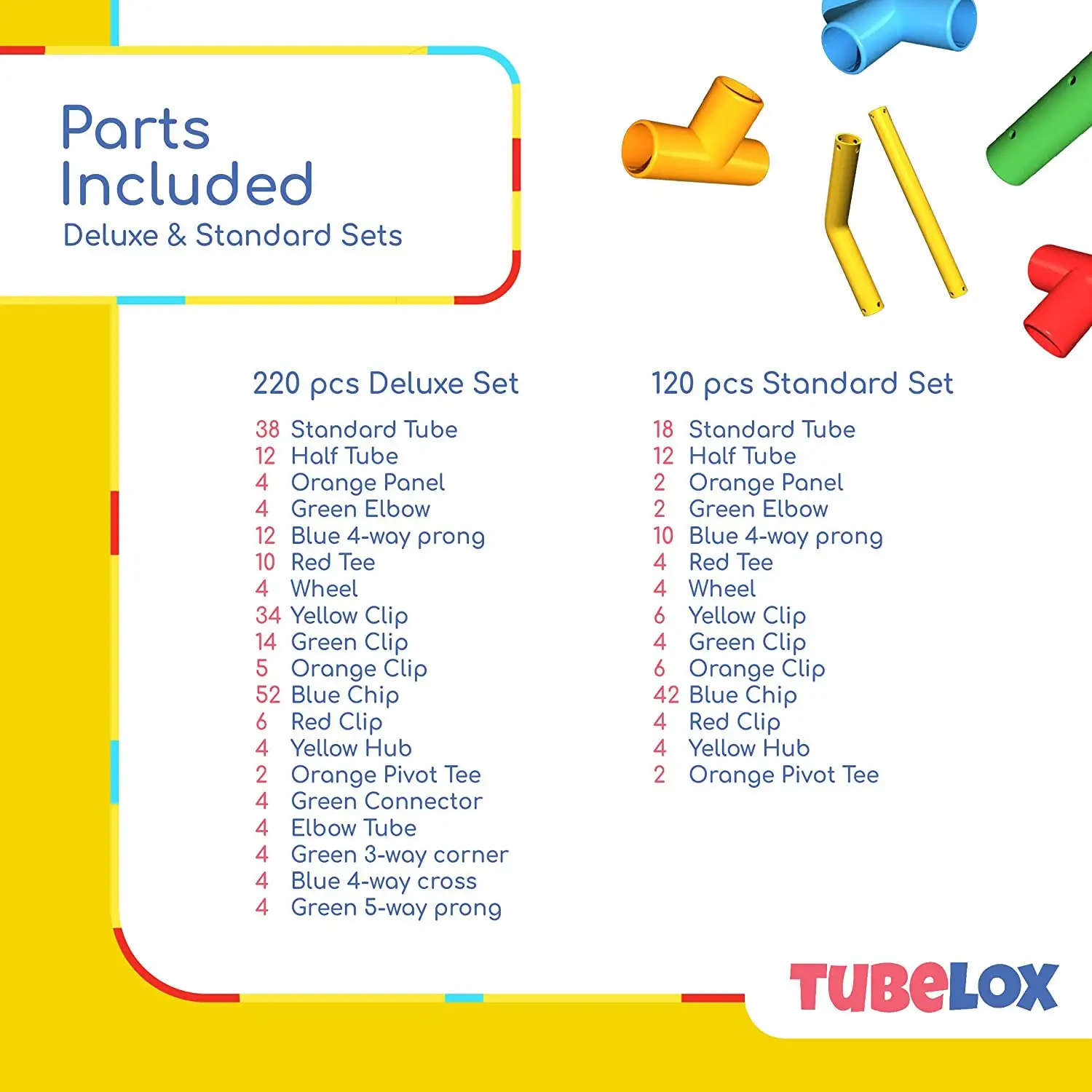 Tubelox Deluxe 220 Piece Creative Building and Construction Toy Set for Kids 3+ - Image 4