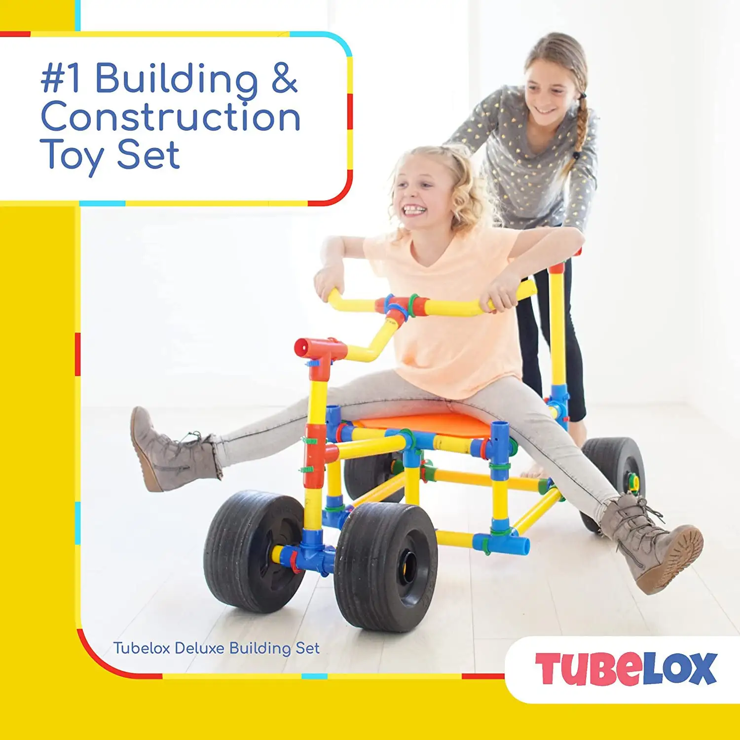 Tubelox Deluxe 220 Piece Creative Building and Construction Toy Set for Kids 3+ - Image 2