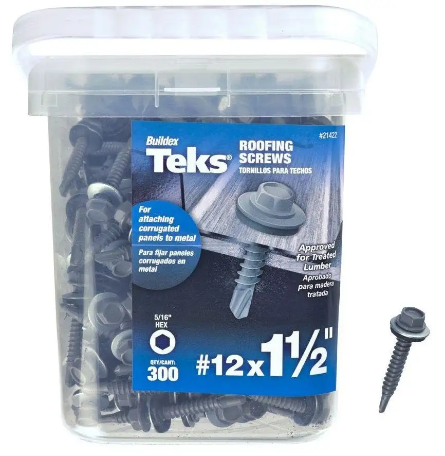 Teks 21422 Hex-Head Roofing Screws