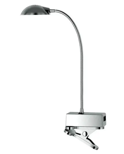 Tensor 20058-000 Adjustable Brushed Gooseneck Clip-On Lamp