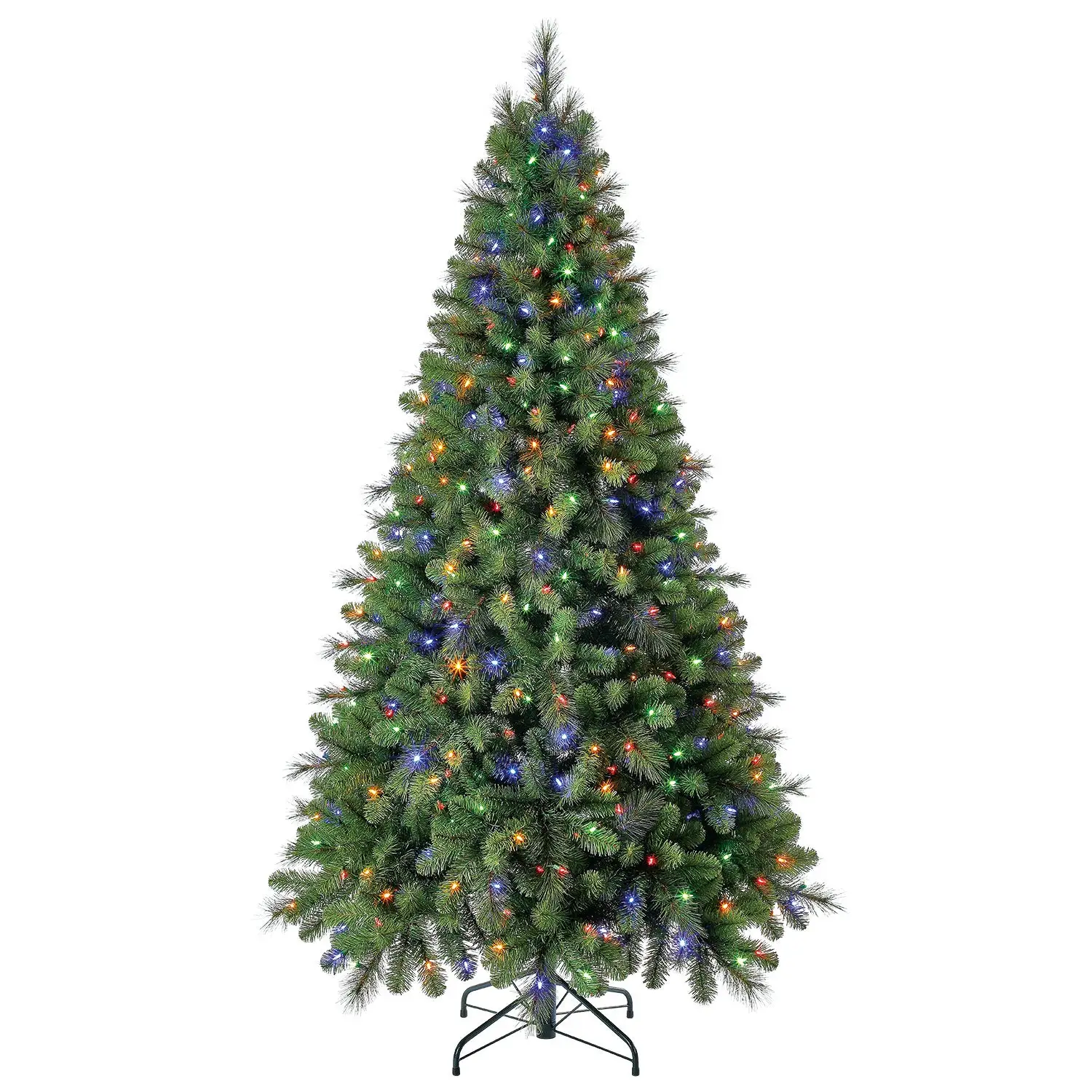 Home Heritage Cascade Quick Set 7 Foot 450 LED Pre-Lit Artificial Christmas Tree