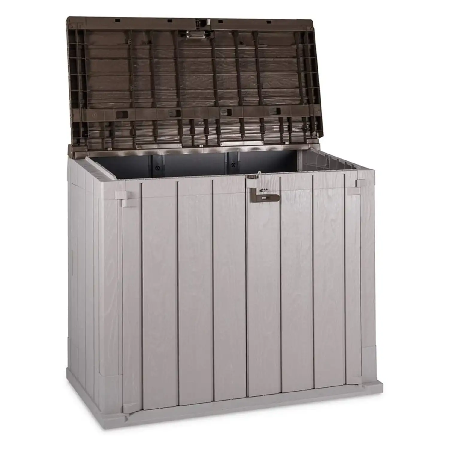 Toomax Stora Way All Weather Outdoor XL 5' x 3' Storage Shed Cabinet, Taupe