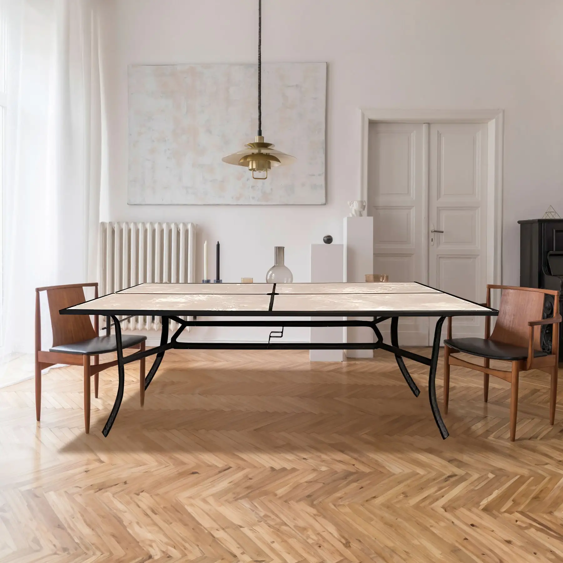 Four Seasons Courtyard Campton 70 Inch Hills Dining Table with Slate Finish - Image 4