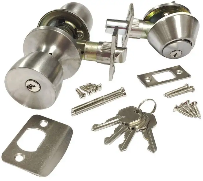 US Hardware D-084SC Knob and Deadbolt Set