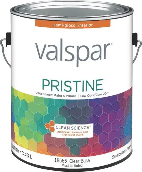 Valspar 18565 Pristine Interior Latex Semi-Gloss Paint