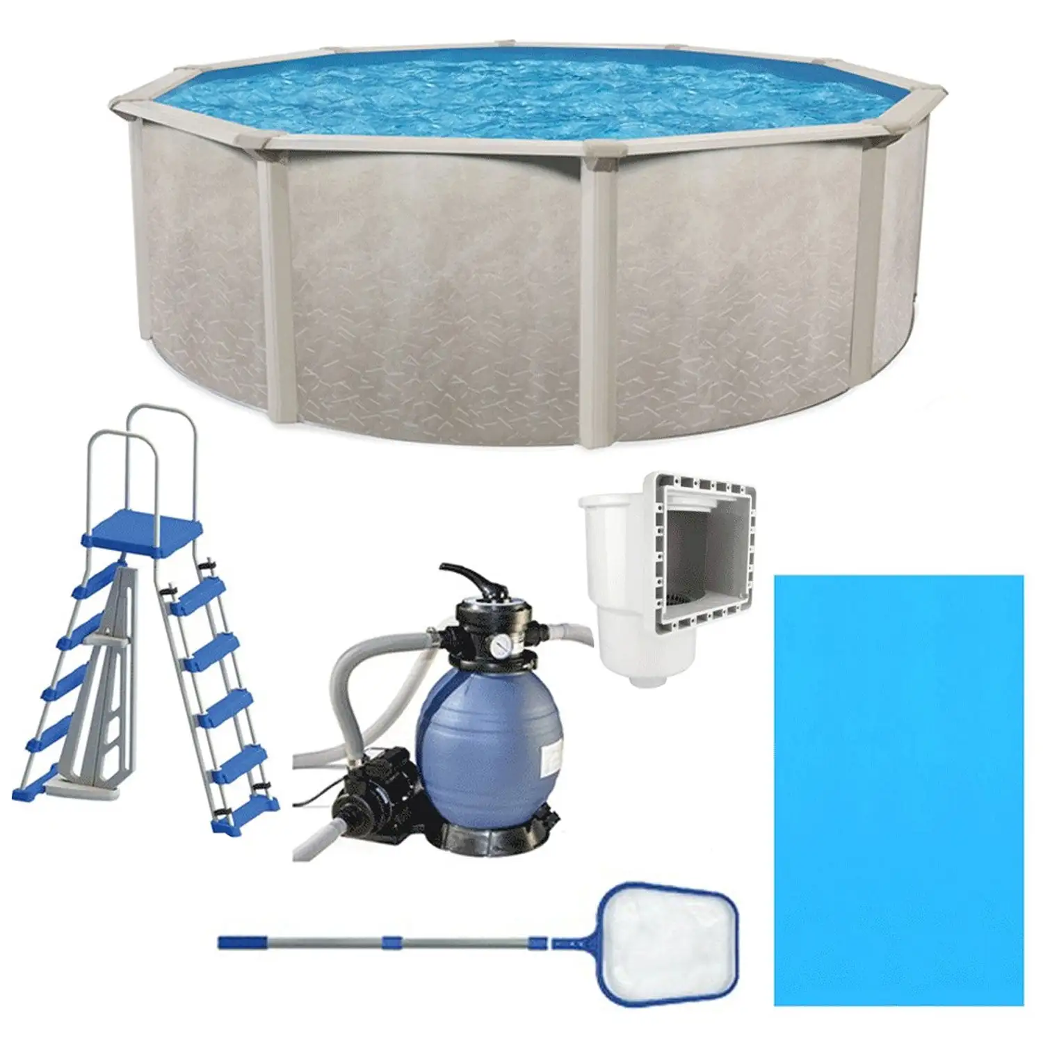 Aquarian Phoenix 18' x 52" Above Ground Swimming Pool w/Pump, Ladder & Hardware