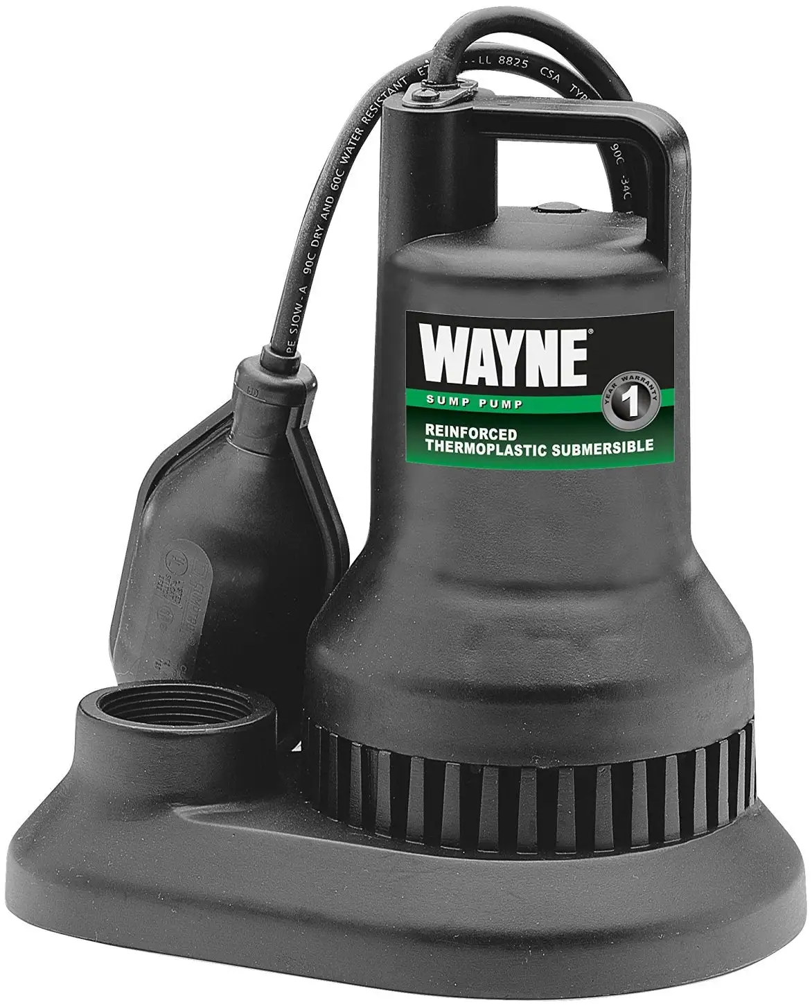 Wayne WST30 3/10 HP Reinforced Thermoplastic Submersible Sump Pump