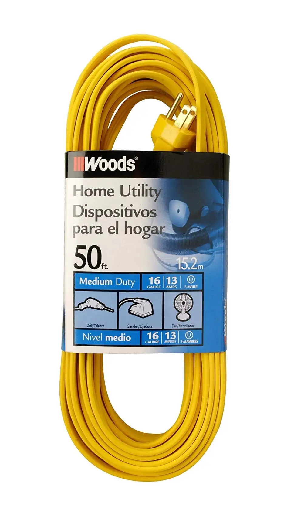 Woods 0832 Flat Utility Extension Cord