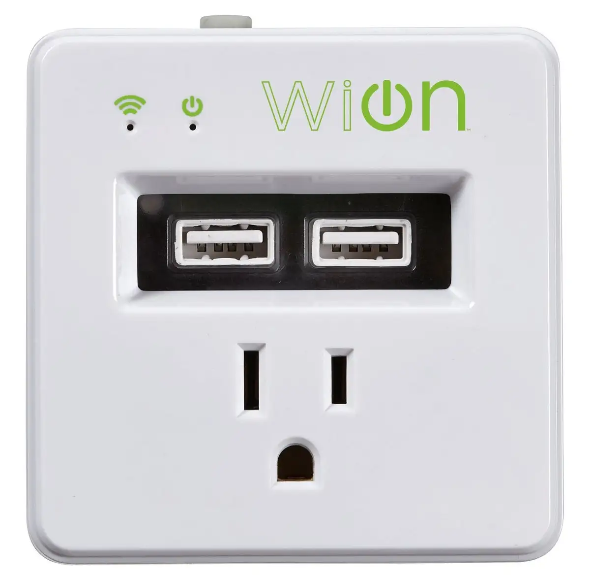 Woods WiOn 50055 Indoor Wi-Fi Wall Tap with 2 USB Ports