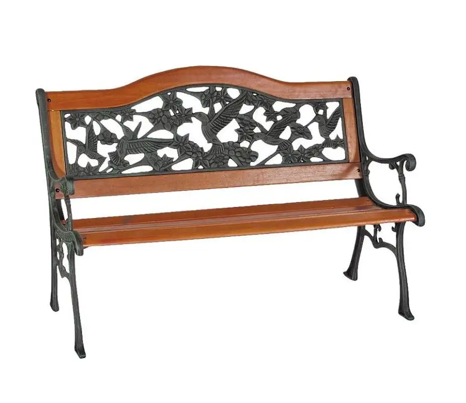 Worldwide Sourcing SXL-PB7104-N 9-Slat Hummingbird Park Bench