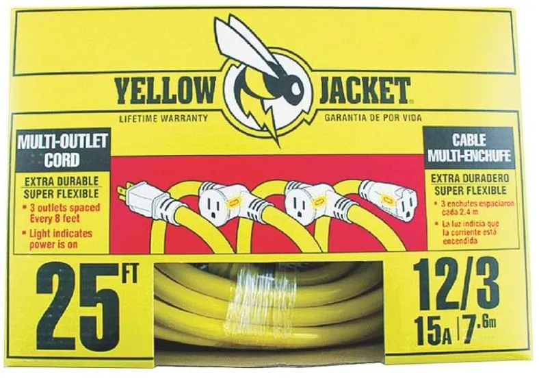 Yellow Jacket 2830 Extension Multi-Outlet Cords