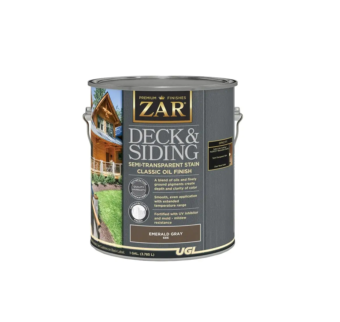 Zar 68613 Deck and Siding Semi-Transparent Stain