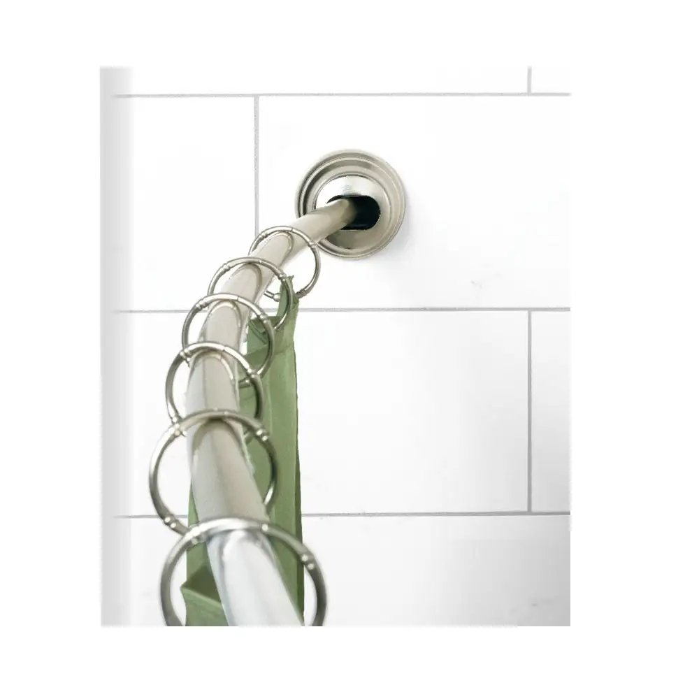 Zenna Home 35633BNP Curved Shower Rod