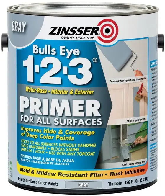 Zinsser 285085 Bulls Eye 1-2-3 Water-Base Primer